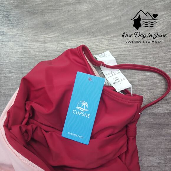 Cupshe Cross Front Keyhole One Piece Swimsuit Size L - Picture 4 of 7